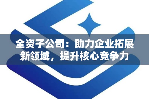 全资子公司：助力企业拓展新领域，提升核心竞争力