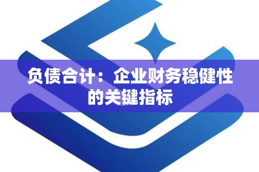负债合计：企业财务稳健性的关键指标