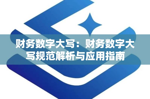 财务数字大写：财务数字大写规范解析与应用指南