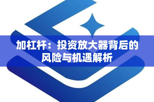 加杠杆：投资放大器背后的风险与机遇解析