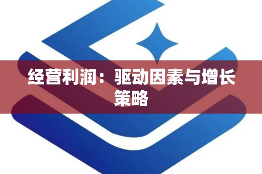 经营利润：驱动因素与增长策略