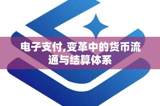 电子支付,变革中的货币流通与结算体系