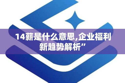 14薪是什么意思,企业福利新趋势解析”
