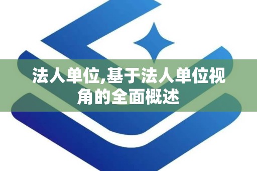 法人单位,基于法人单位视角的全面概述