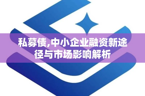 私募债,中小企业融资新途径与市场影响解析