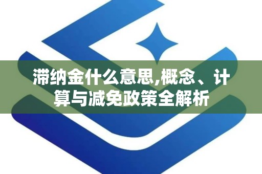 滞纳金什么意思,概念、计算与减免政策全解析