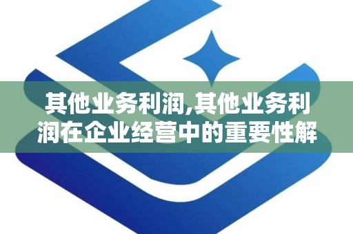 其他业务利润,其他业务利润在企业经营中的重要性解析