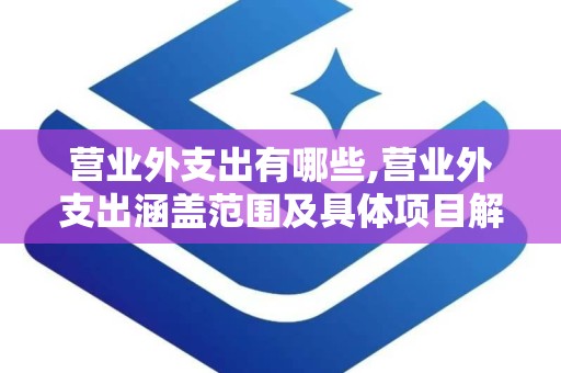 营业外支出有哪些,营业外支出涵盖范围及具体项目解析