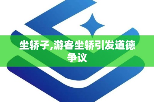 坐轿子,游客坐轿引发道德争议