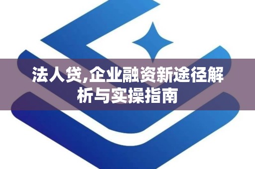 法人贷,企业融资新途径解析与实操指南