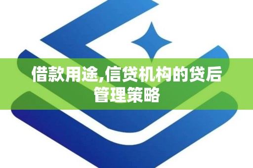 借款用途,信贷机构的贷后管理策略