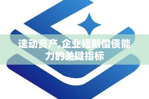 速动资产,企业短期偿债能力的关键指标