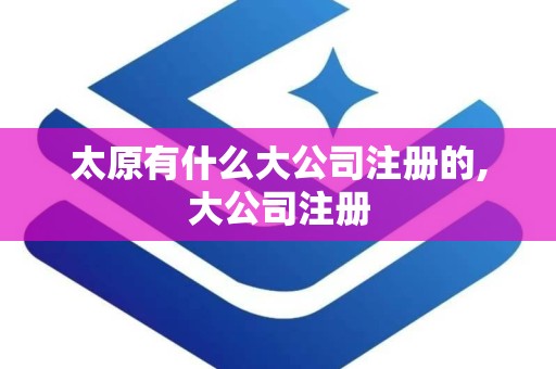 太原有什么大公司注册的,大公司注册